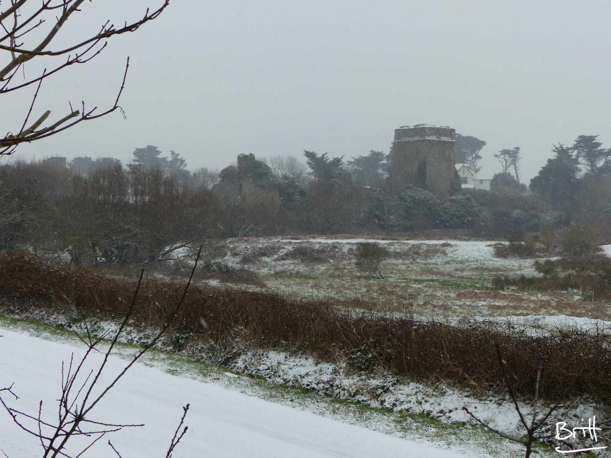 Neige en Bretagne ! Landunvez, le 11 février 2021